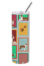 Load image into Gallery viewer, Lots of Red Boston Terrier Stainless Steel 20 oz Skinny Tumbler