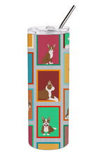 Load image into Gallery viewer, Lots of Red Boston Terrier Stainless Steel 20 oz Skinny Tumbler