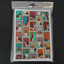 Load image into Gallery viewer, Lots of Brindle Cardigan Corgi Greeting Cards -  Blank Note Cards – 8-Pack of Artist-Designed Cards with Envelopes
