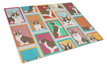 Load image into Gallery viewer, Lots of Brindle Cardigan Corgi Glass Cutting Boards – Durable, Decorative Kitchen Art Large