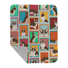 Load image into Gallery viewer, Lots of Brindle Cardigan Corgi Quilted Blanket 50x60