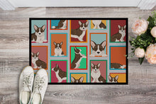 Load image into Gallery viewer, Lots of Brindle Cardigan Corgi Doormat - 18x27 Decorative Floor Mat – Indoor/Outdoor Rug with Artistic Flair