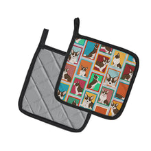 Load image into Gallery viewer, Lots of Brindle Cardigan Corgi Pot Holders - Set of 2 Decorative Kitchen Helpers | Made in the USA