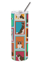 Load image into Gallery viewer, Lots of Brindle Cardigan Corgi Stainless Steel 20 oz Skinny Tumbler