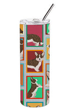 Load image into Gallery viewer, Lots of Brindle Cardigan Corgi Stainless Steel 20 oz Skinny Tumbler