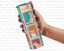 Load image into Gallery viewer, Lots of Fawn Cardigan Corgi Stainless Steel 20 oz Skinny Tumbler