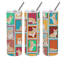 Load image into Gallery viewer, Lots of Fawn Cardigan Corgi Stainless Steel 20 oz Skinny Tumbler