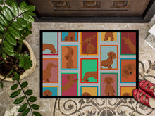 Load image into Gallery viewer, Lots of Red Dachshund Doormat - 24x36 Decorative Floor Mat – Indoor/Outdoor Rug with Artistic Flair