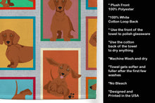 Load image into Gallery viewer, Lots of Red Dachshund Kitchen Towel
