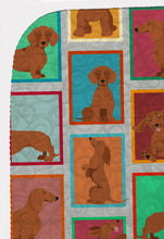 Load image into Gallery viewer, Lots of Red Dachshund Quilted Blanket 50x60