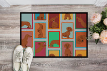 Load image into Gallery viewer, Lots of Red Dachshund Doormat - 18x27 Decorative Floor Mat – Indoor/Outdoor Rug with Artistic Flair
