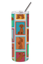 Load image into Gallery viewer, Lots of Red Dachshund Stainless Steel 20 oz Skinny Tumbler