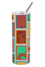 Load image into Gallery viewer, Lots of Red Dachshund Stainless Steel 20 oz Skinny Tumbler