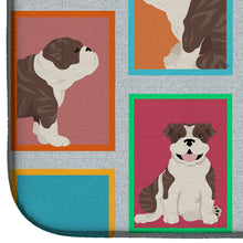 Load image into Gallery viewer, Lots of Brindle English Bulldog Dish Drying Mat