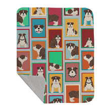 Load image into Gallery viewer, Lots of Brindle English Bulldog Quilted Blanket 50x60