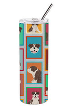 Load image into Gallery viewer, Lots of Brindle English Bulldog Stainless Steel 20 oz Skinny Tumbler