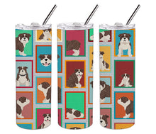 Load image into Gallery viewer, Lots of Brindle English Bulldog Stainless Steel 20 oz Skinny Tumbler