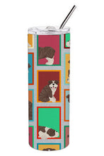 Load image into Gallery viewer, Lots of Brindle English Bulldog Stainless Steel 20 oz Skinny Tumbler