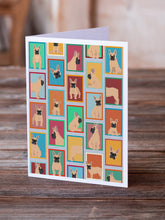 Load image into Gallery viewer, Lots of Fawn French Bulldog Greeting Cards -  Blank Note Cards – 8-Pack of Artist-Designed Cards with Envelopes