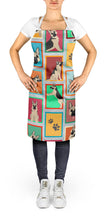 Load image into Gallery viewer, Lots of Black and Silver German Shepherd Apron – Artist-Designed Kitchen, BBQ &amp; Craft Apron