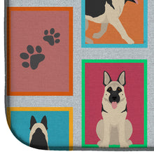 Load image into Gallery viewer, Lots of Black and Silver German Shepherd Dish Drying Mat