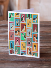 Load image into Gallery viewer, Lots of Black and Silver German Shepherd Greeting Cards -  Blank Note Cards – 8-Pack of Artist-Designed Cards with Envelopes