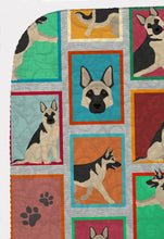 Load image into Gallery viewer, Lots of Black and Silver German Shepherd Quilted Blanket 50x60