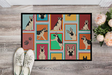 Load image into Gallery viewer, Lots of Black and Silver German Shepherd Doormat - 18x27 Decorative Floor Mat – Indoor/Outdoor Rug with Artistic Flair