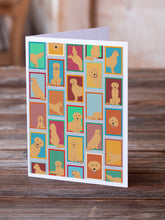 Load image into Gallery viewer, Lots of Golden Retriever Greeting Cards -  Blank Note Cards – 8-Pack of Artist-Designed Cards with Envelopes