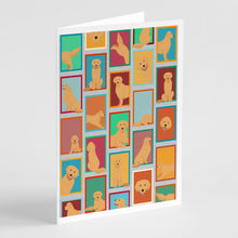 Load image into Gallery viewer, Lots of Golden Retriever Greeting Cards -  Blank Note Cards – 8-Pack of Artist-Designed Cards with Envelopes