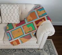Load image into Gallery viewer, Lots of Golden Retriever Quilted Blanket 50x60
