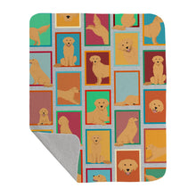 Load image into Gallery viewer, Lots of Golden Retriever Quilted Blanket 50x60