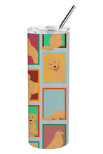 Load image into Gallery viewer, Lots of Golden Retriever Stainless Steel 20 oz Skinny Tumbler