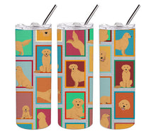 Load image into Gallery viewer, Lots of Golden Retriever Stainless Steel 20 oz Skinny Tumbler