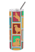 Load image into Gallery viewer, Lots of Golden Retriever Stainless Steel 20 oz Skinny Tumbler