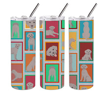 Load image into Gallery viewer, Lots of Grey Labrador Retriever Stainless Steel 20 oz Skinny Tumbler