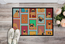 Load image into Gallery viewer, Lots of Apricot Pug Doormat - 24x36 Decorative Floor Mat – Indoor/Outdoor Rug with Artistic Flair