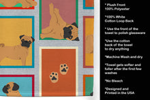 Load image into Gallery viewer, Lots of Apricot Pug Kitchen Towel