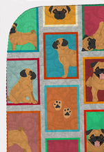 Load image into Gallery viewer, Lots of Apricot Pug Quilted Blanket 50x60