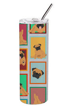 Load image into Gallery viewer, Lots of Apricot Pug Stainless Steel 20 oz Skinny Tumbler
