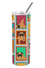 Load image into Gallery viewer, Lots of Apricot Pug Stainless Steel 20 oz Skinny Tumbler