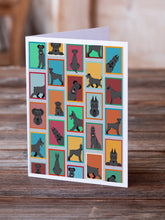Load image into Gallery viewer, Lots of Black Schnauzer Greeting Cards -  Blank Note Cards – 8-Pack of Artist-Designed Cards with Envelopes