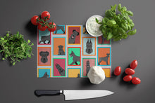 Load image into Gallery viewer, Lots of Black Schnauzer Glass Cutting Boards – Durable, Decorative Kitchen Art Large