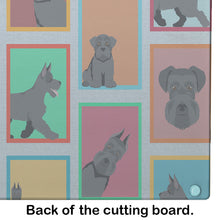 Load image into Gallery viewer, Lots of Black Schnauzer Glass Cutting Boards – Durable, Decorative Kitchen Art Large