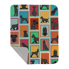 Load image into Gallery viewer, Lots of Black Schnauzer Quilted Blanket 50x60