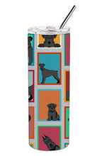 Load image into Gallery viewer, Lots of Black Schnauzer Stainless Steel 20 oz Skinny Tumbler