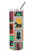 Load image into Gallery viewer, Lots of Black Schnauzer Stainless Steel 20 oz Skinny Tumbler