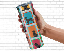 Load image into Gallery viewer, Lots of Black Schnauzer Stainless Steel 20 oz Skinny Tumbler