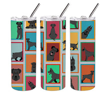 Load image into Gallery viewer, Lots of Black Schnauzer Stainless Steel 20 oz Skinny Tumbler