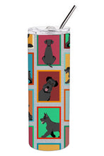 Load image into Gallery viewer, Lots of Black Schnauzer Stainless Steel 20 oz Skinny Tumbler